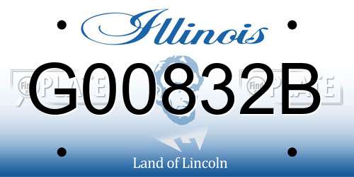 G00832B Illinois License Plate