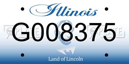 G008375 Illinois License Plate