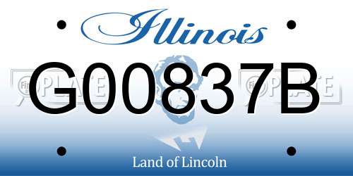 G00837B Illinois License Plate