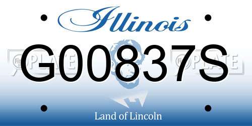 G00837S Illinois License Plate