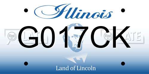 G017CK Illinois License Plate