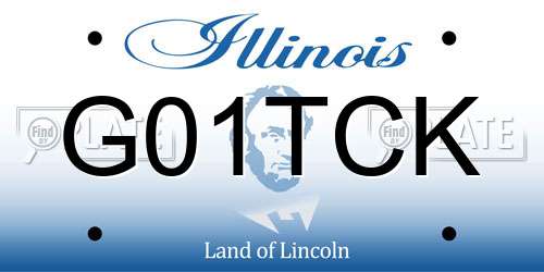 G01TCK Illinois License Plate