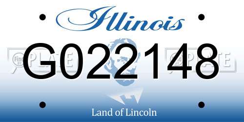 G022148 Illinois License Plate