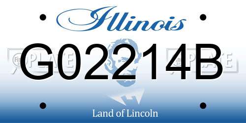 G02214B Illinois License Plate