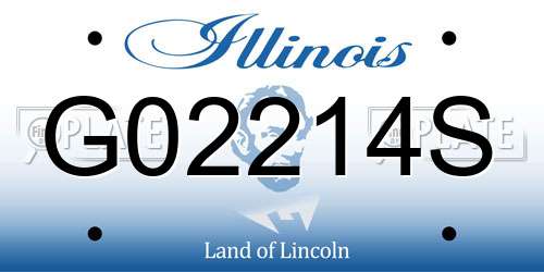 G02214S Illinois License Plate