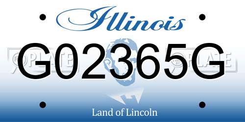 G02365G Illinois License Plate