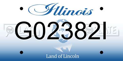 G02382I Illinois License Plate
