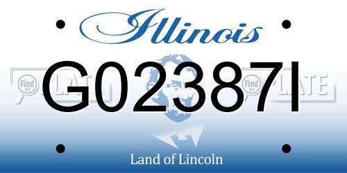 G02387I Illinois License Plate