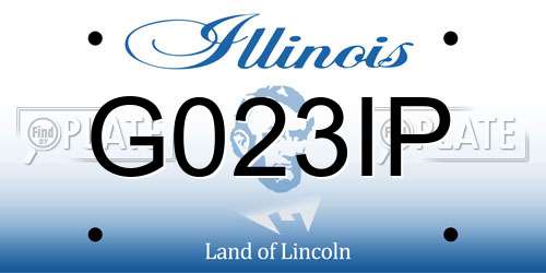 G023IP Illinois License Plate