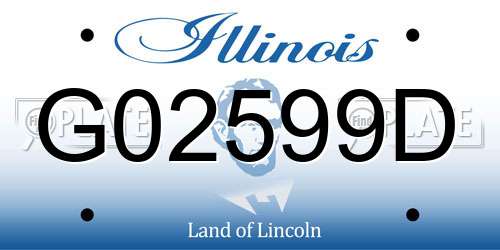 G02599D Illinois License Plate