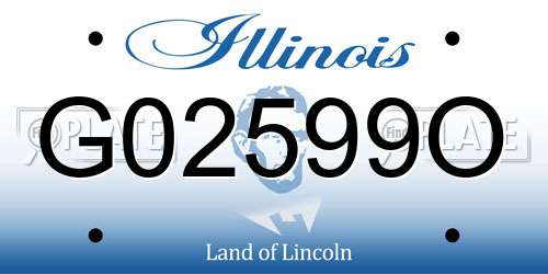 G02599O Illinois License Plate