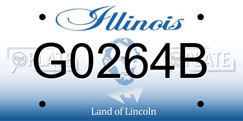 G0264B Illinois License Plate