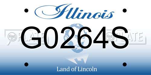 G0264S Illinois License Plate