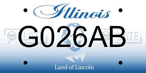 G026AB Illinois License Plate