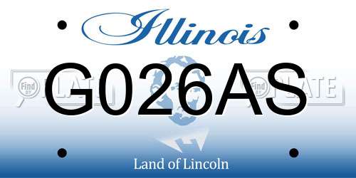 G026AS Illinois License Plate