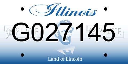 G027145 Illinois License Plate