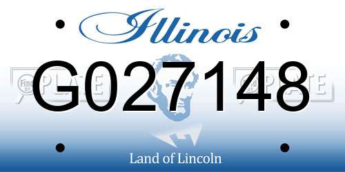 G027148 Illinois License Plate