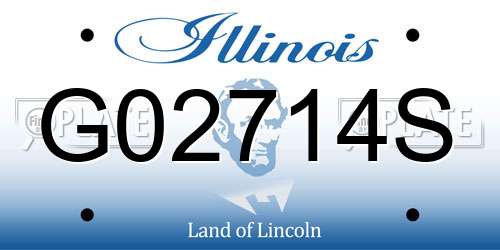 G02714S Illinois License Plate