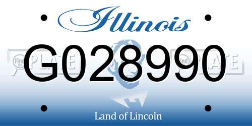 G028990 Illinois License Plate