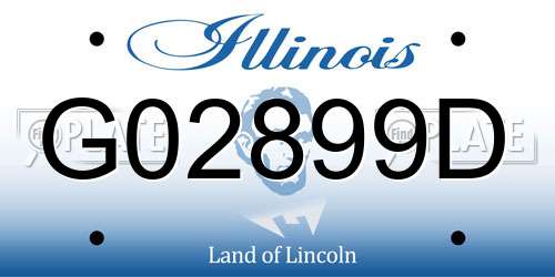 G02899D Illinois License Plate