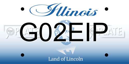 G02EIP Illinois License Plate