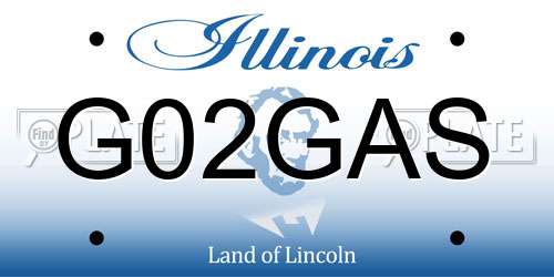 G02GAS Illinois License Plate