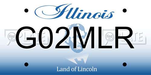 G02MLR Illinois License Plate