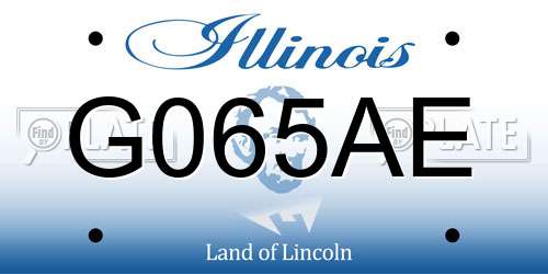 G065AE Illinois License Plate