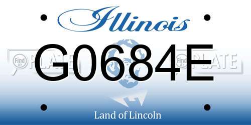 G0684E Illinois License Plate