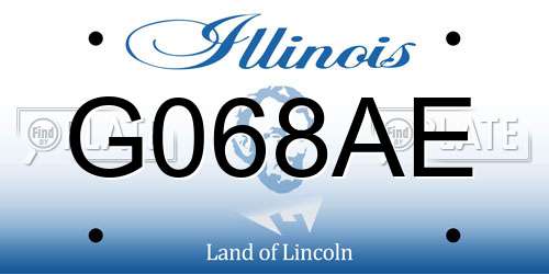 G068AE Illinois License Plate