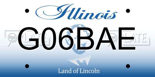 G06BAE Illinois License Plate