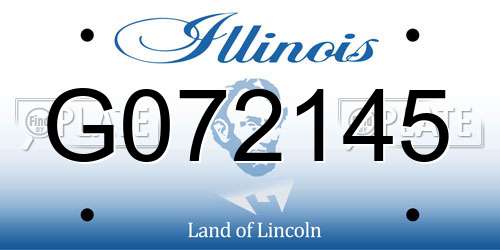 G072145 Illinois License Plate