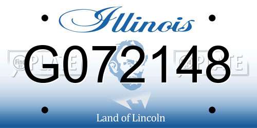 G072148 Illinois License Plate