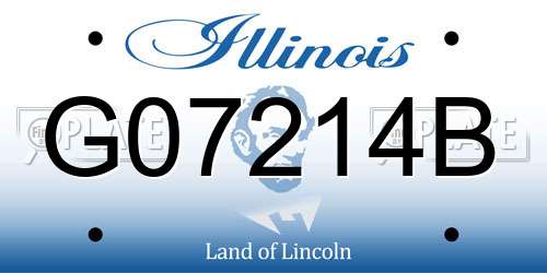 G07214B Illinois License Plate