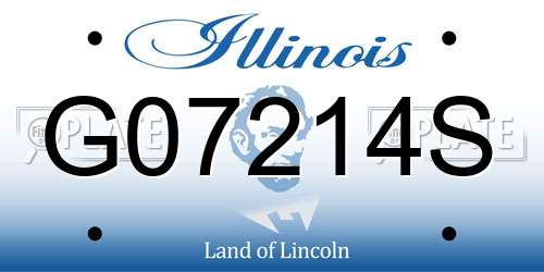 G07214S Illinois License Plate