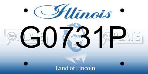 G0731P Illinois License Plate