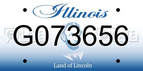 G073656 Illinois License Plate