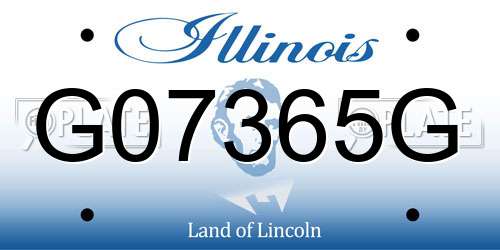 G07365G Illinois License Plate