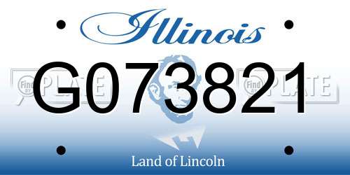 G073821 Illinois License Plate