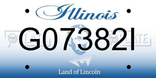 G07382I Illinois License Plate