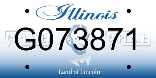 G073871 Illinois License Plate