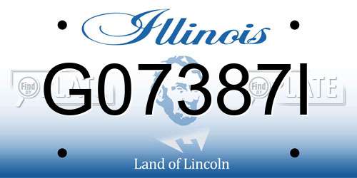 G07387I Illinois License Plate