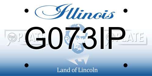 G073IP Illinois License Plate