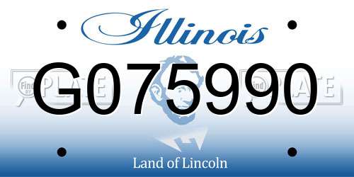 G075990 Illinois License Plate