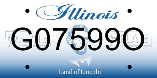 G07599O Illinois License Plate