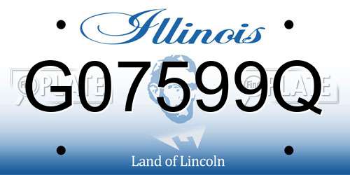 G07599Q Illinois License Plate