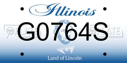 G0764S Illinois License Plate