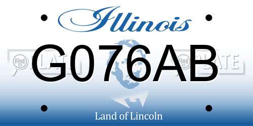 G076AB Illinois License Plate