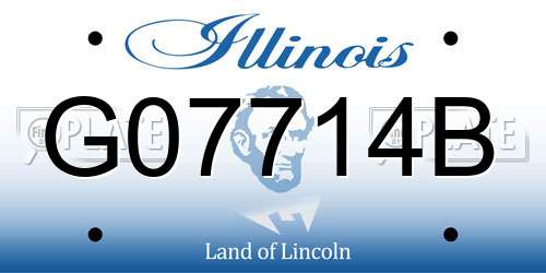 G07714B Illinois License Plate