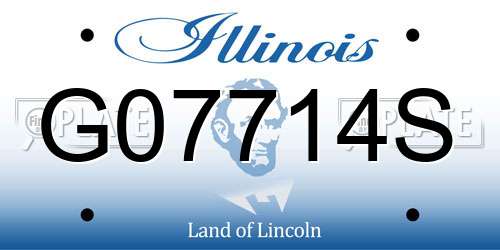 G07714S Illinois License Plate